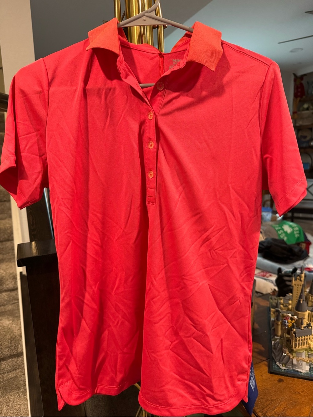 Women’s Coral Pink Golf Short-Sleeve Polo Shirt
